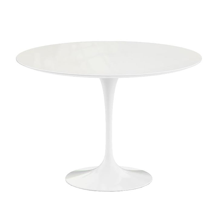 Knoll - Saarinen Outdoor Tisch, Ø 107 cm, weiß