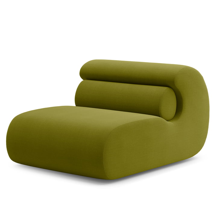 Ola Lounge Chair, olivgrün (Vidar 4 956 by Kvadrat / Raf Simons) von Objekte unserer Tage