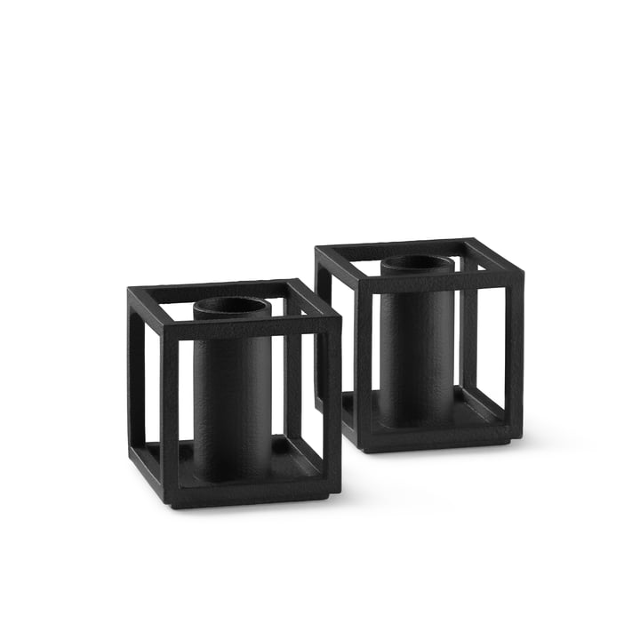 Kubus Micro Kerzenhalter von by Lassen in der Farbe schwarz