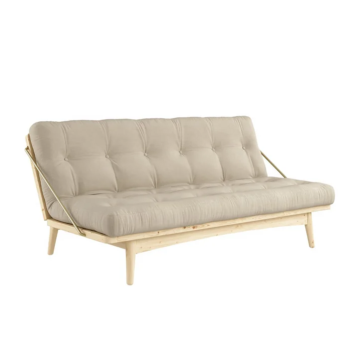 Folk Schlafsofa 130 cm von Karup in Kiefer klar lackiert / beige