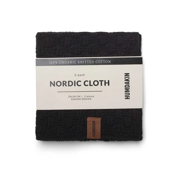  Nordic Spültuch, 28 x 28 cm von Humdakin in coal (2er-Set)