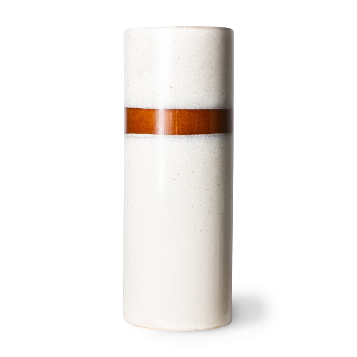 70's Keramik Vase L von HKliving in der Ausführung snow