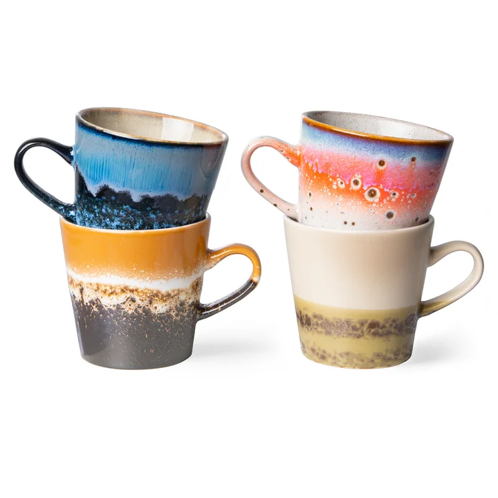 70's Americano Tassen Set von HKliving in der Ausführung mehrfarbig