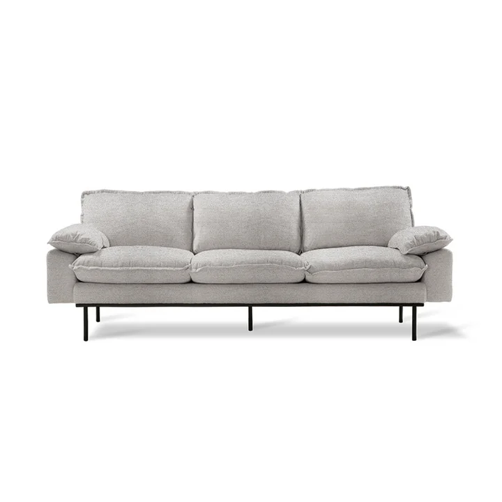 Retro 3-Sitzer Sofa von HKliving in der Farbe hellgrau