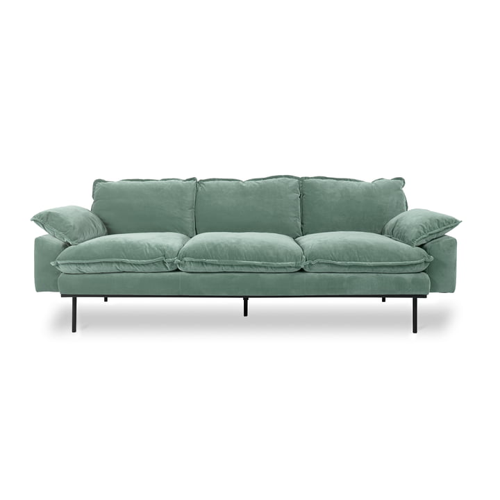 Retro 3-Sitzer Sofa von HKliving in der Farbe mint