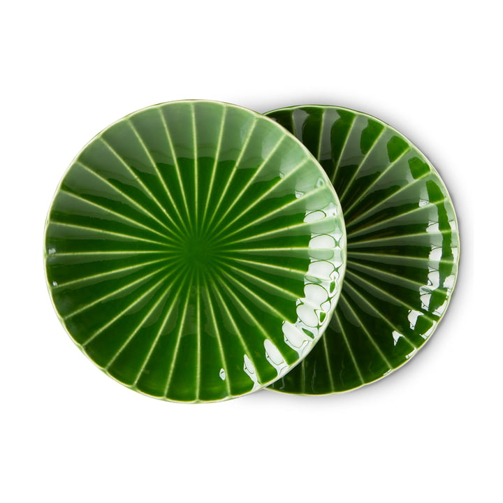 Emeralds Teller von HKliving in der Farbe grün