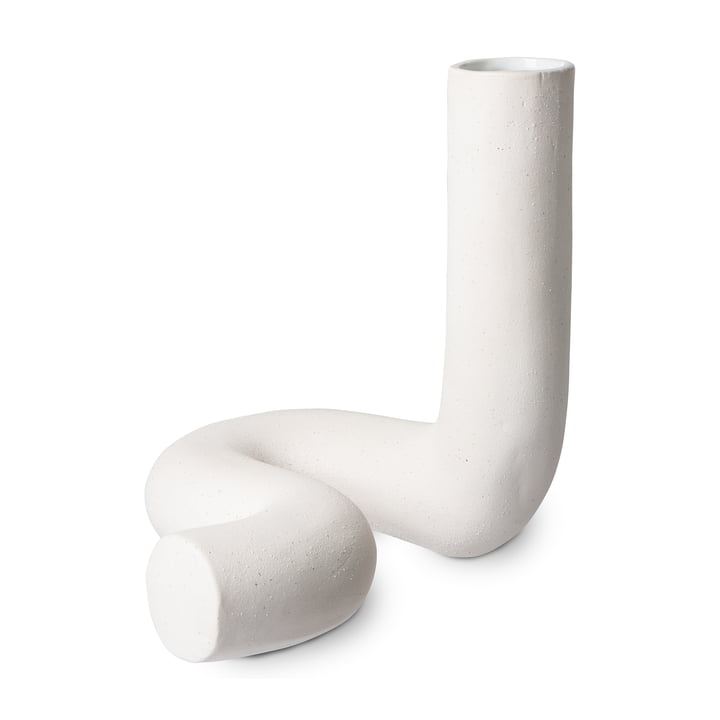 Objects Twisted Vase von HKliving in der Farbe matt white