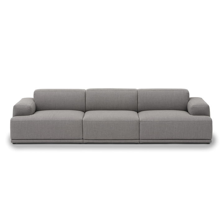 Connect Soft Modular Sofa 3-Sitzer Konfiguration 1 von Muuto in der Ausführung Re-Wool 128