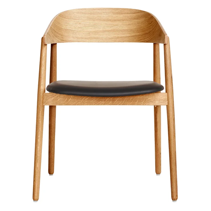 AC2 Stuhl von Andersen Furniture in Eiche matt lackiert / Leder schwarz