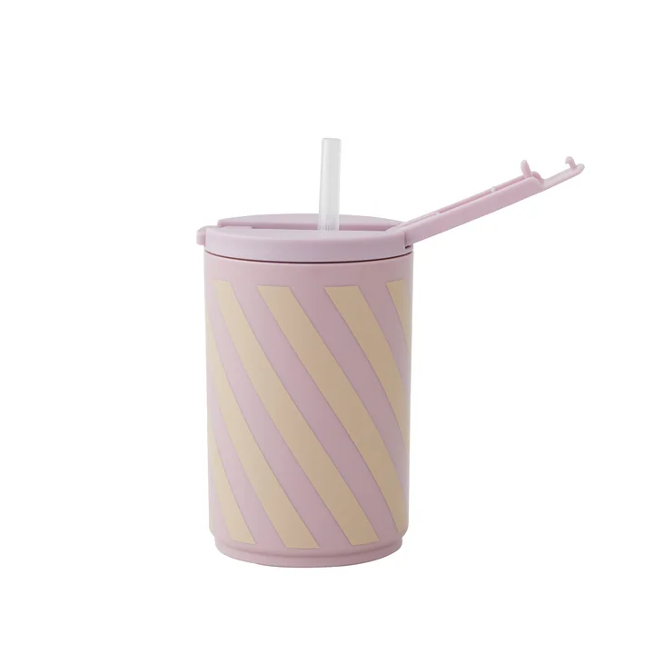 Kids life Trinkhalm-Becher 330 ml von Design Letters in lavendel