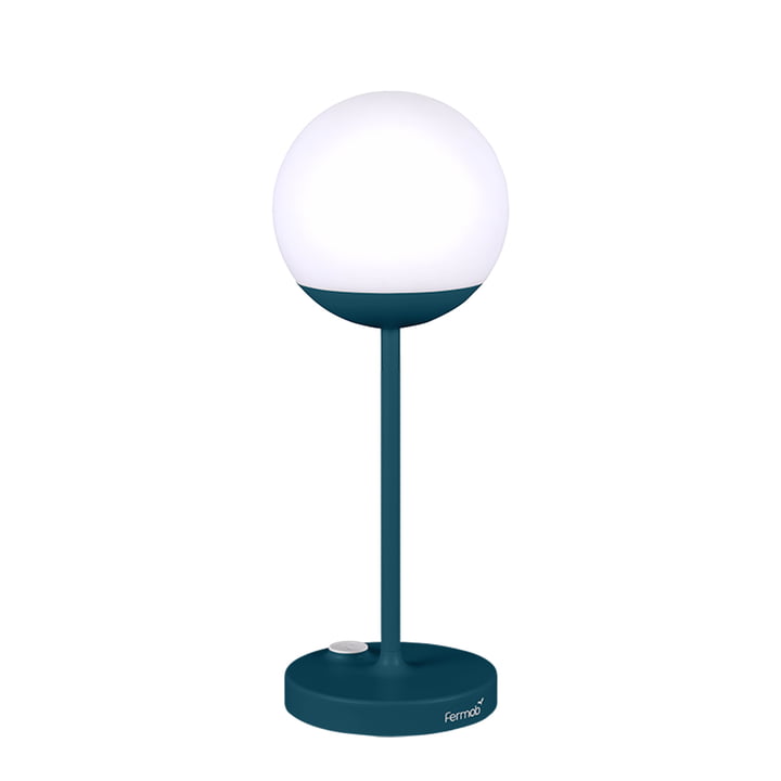 Die Mooon! Akku LED-Leuchte von Fermob, H 41 cm, acapulcoblau