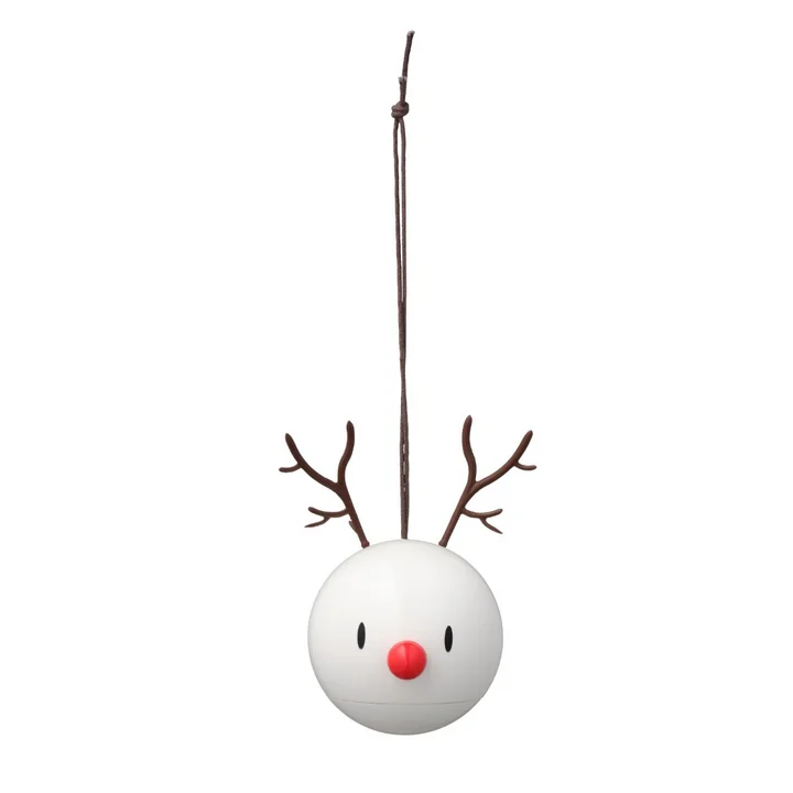 Reindeer Ornament von Hoptimist in weiß (2er-Set)