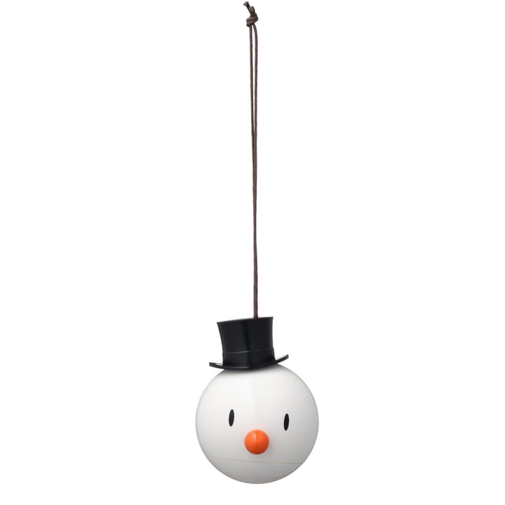 Snowman Ornament von Hoptimist in weiß (2er-Set)