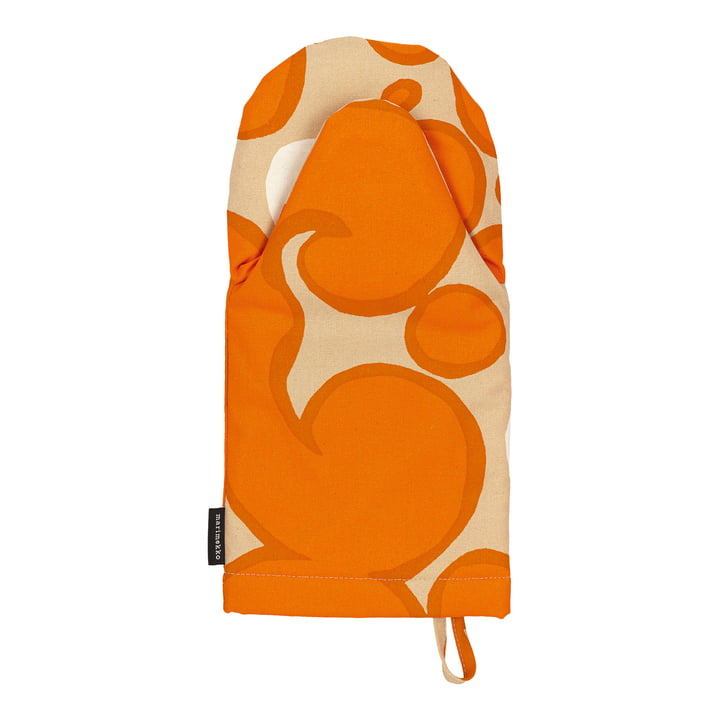 Keidas Ofenhandschuh von Marimekko in beige / orange / baumwollweiß (Presummer 2022)