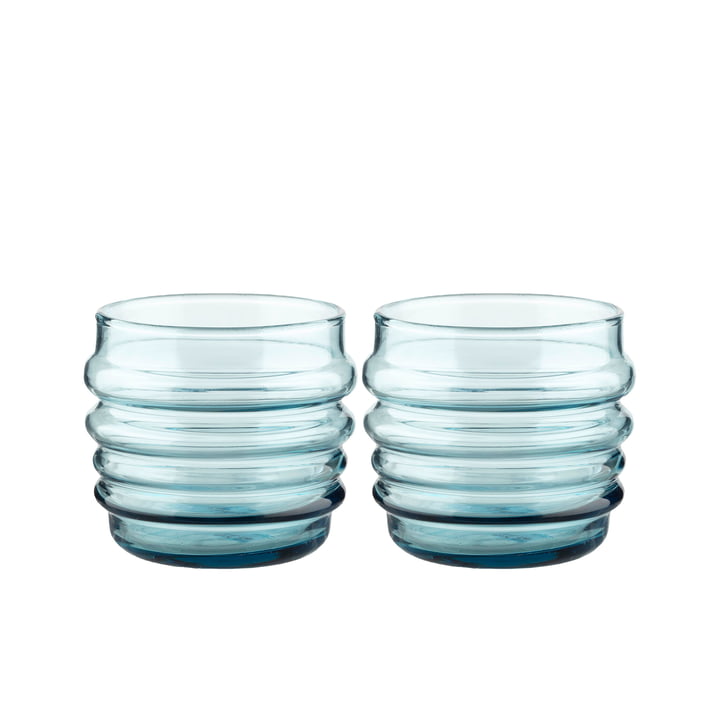 Sukat Makkaralla Trinkglas 200 ml von Marimekko in aqua (2er-Set) (Presummer 2022)
