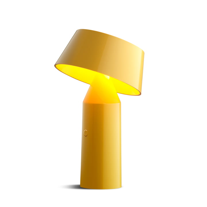 Bicoca LED Tischleuchte, H 22,5 x Ø 14 cm von marset in gelb
