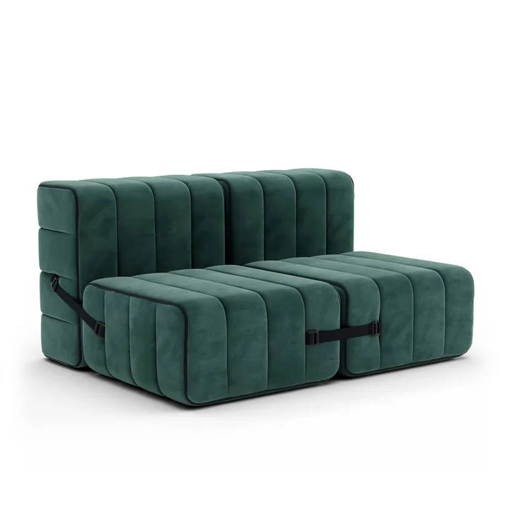Curt Sofa Set 4 von Ambivalenz in serpentine / grün (Barcelona - V3347 / 39)