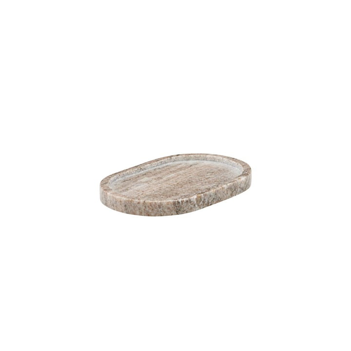 Marmor Tablett oval 19,5 cm von Meraki in beige