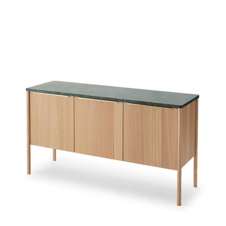Jut Sideboard von Skagerak in Eiche / Marmor grün
