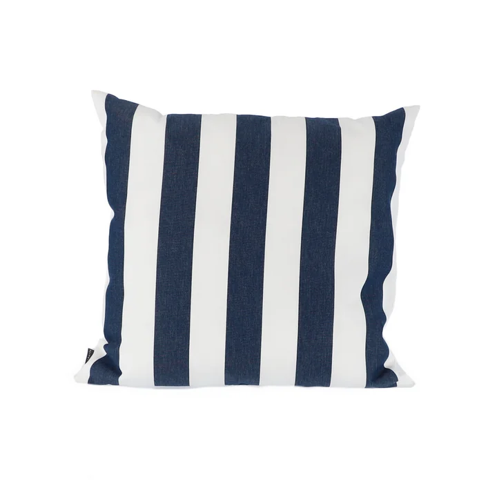 Somnia Outdoor Kissen, 48 x 48 cm von Jan Kurtz in Streifen weiß / dunkelblau