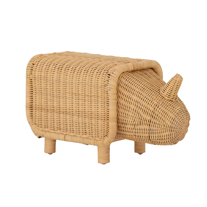 Soffe Kinderhocker von Bloomingville in Rattan natur