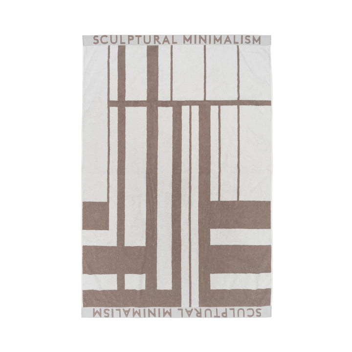 Minimal Handtuch, 100 x 150 cm in beige / off-white von Kristina Dam Studio