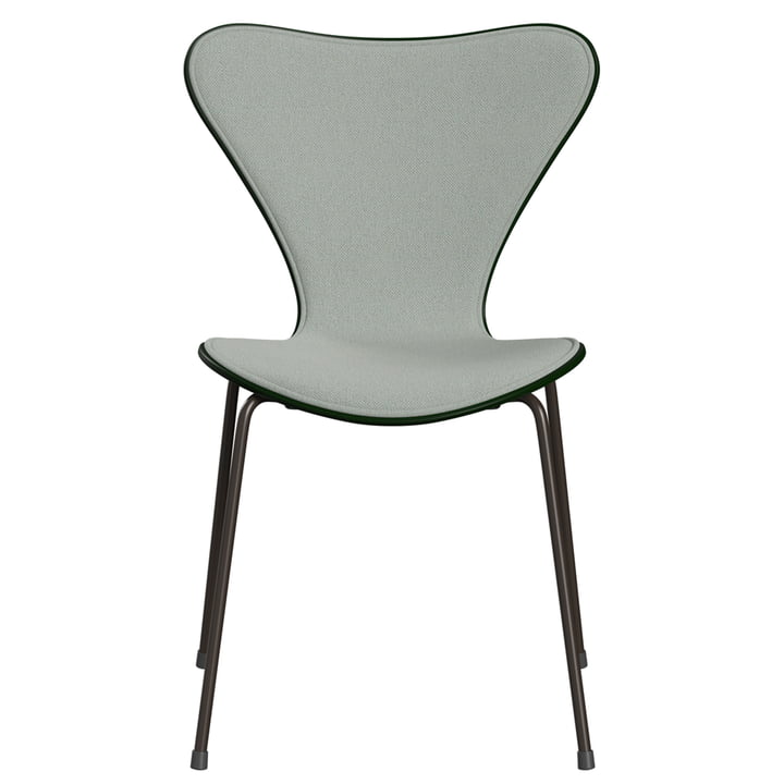 Serie 7 Stuhl, Esche evergreen gefärbt / Gestell braun-bronze / mintgrün (Sunniva 2) von Fritz Hansen