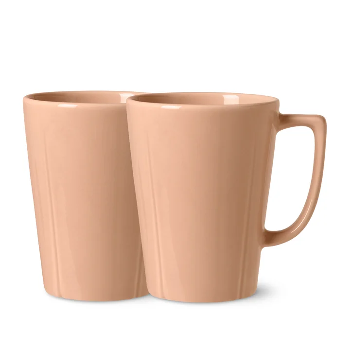 Grand Cru Porzellan Becher mit Henkel von Rosendahl in der Farbe blush