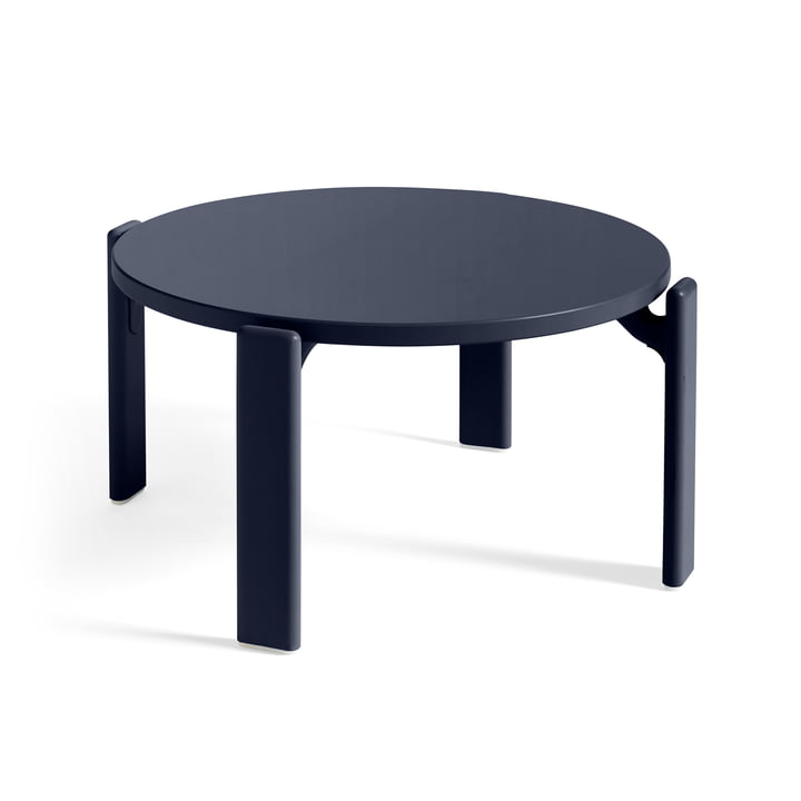 Rey Beistelltisch, Ø 66,5 cm, deep blue von Hay