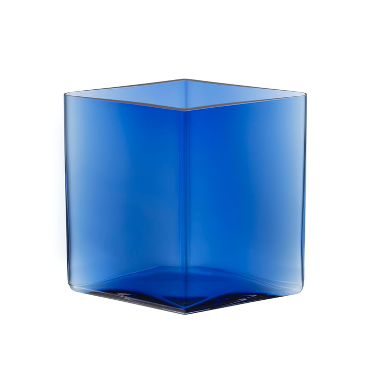 Ruutu Vase 205 x 180 mm, ultramarin blau von Iittala