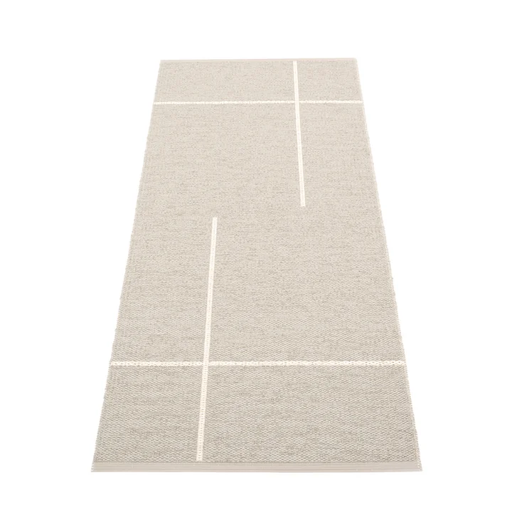 Fred Wendeteppich, 70 x 180 cm, linen / vanilla von Pappelina
