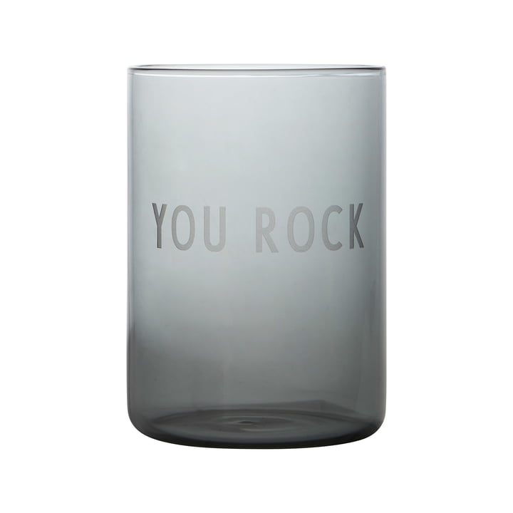 AJ Favourite Trinkglas in You Rock / soft black von Design Letters