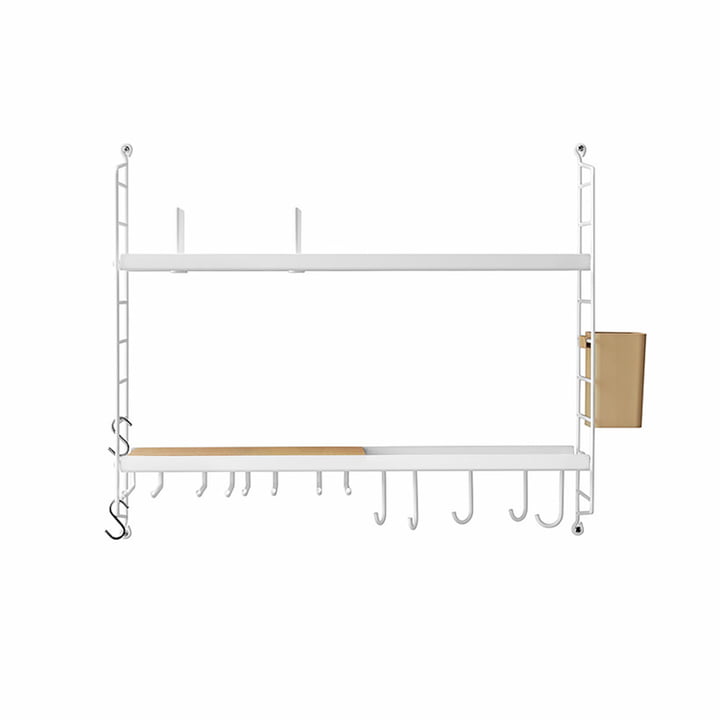 String - Kitchen Wandregal, 20 x 58 cm, weiß