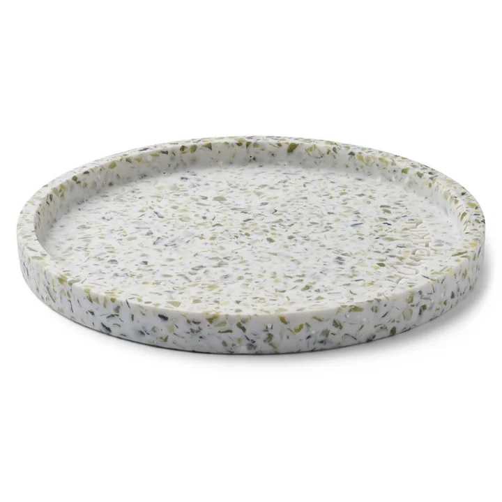 Terrazzo Tablett Ø 20 cm, grün von Humdakin