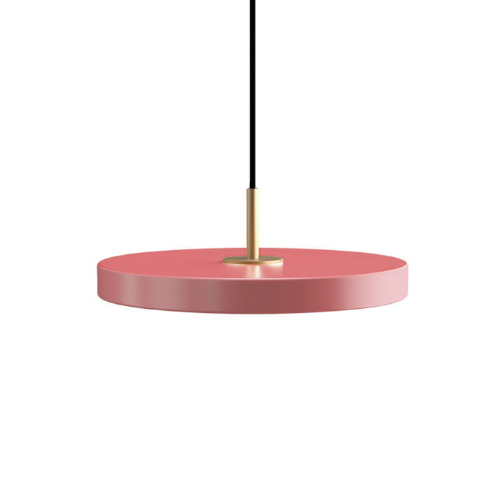 Die Asteria Mini LED-Pendelleuchte von Umage, Messing / nuance rose