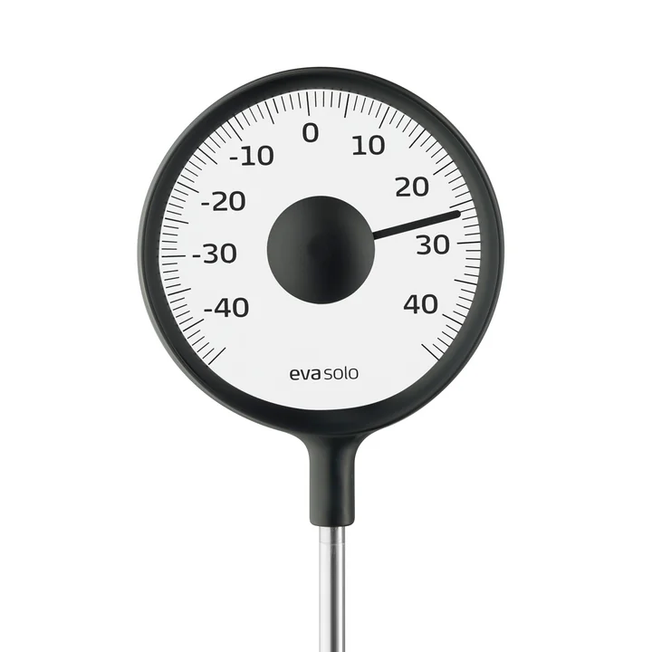 Außenthermometer von Eva Solo in der Farbe schwarz (mit Stab)