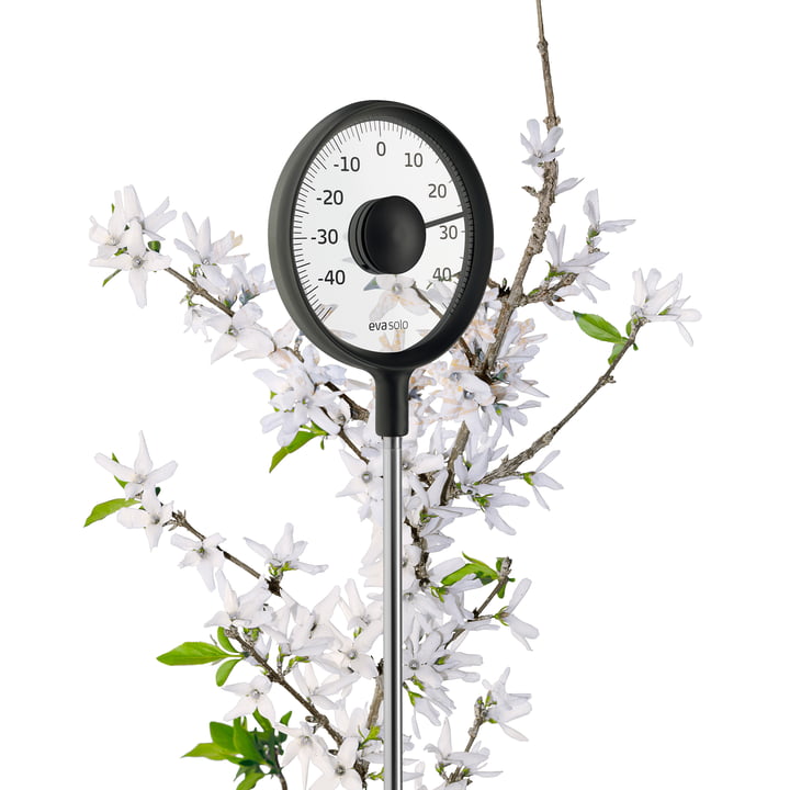 Außenthermometer von Eva Solo in der Farbe schwarz (mit Stab)