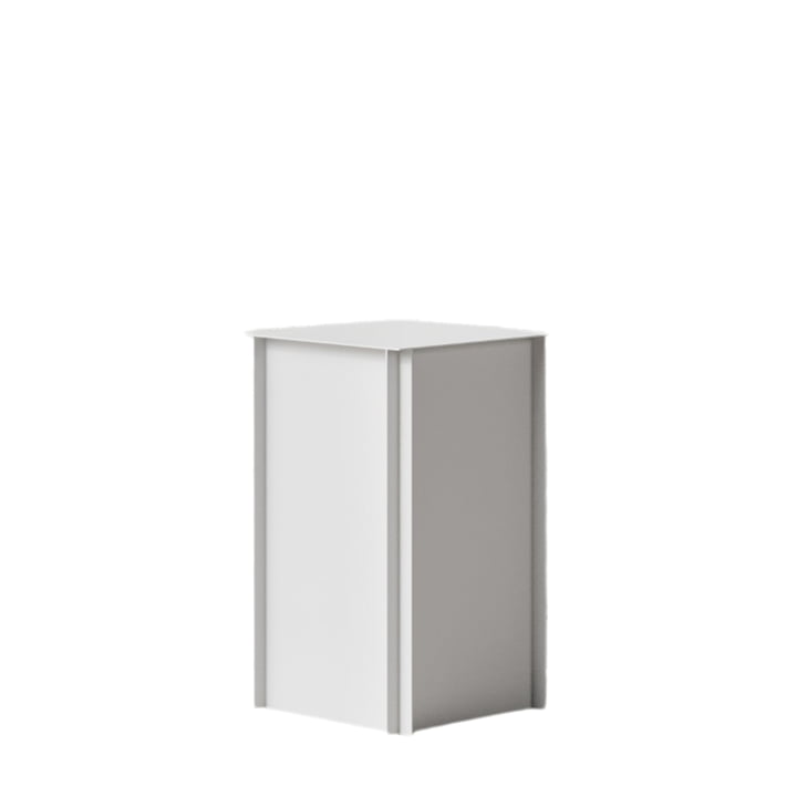 Pedestal Beistelltisch / Podest 45 von Nichba Design in der Farbe weiß