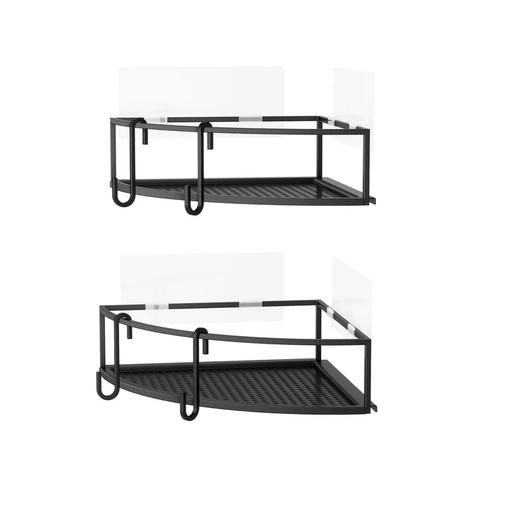 Cubiko Duschablage dreieckig, 2er Set, schwarz von Umbra