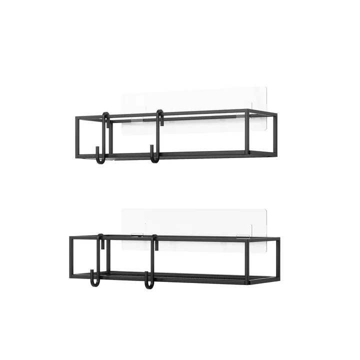 Cubiko Duschablage 2er Set, schwarz von Umbra