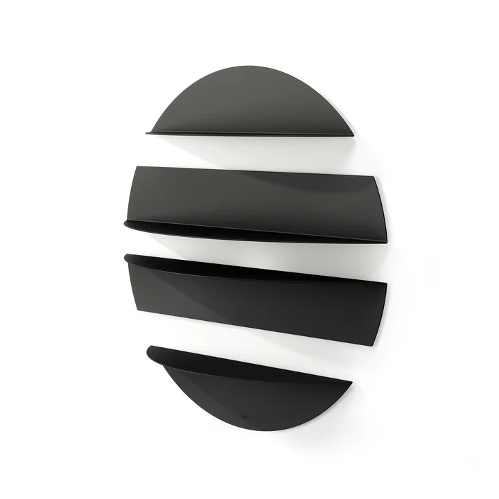 Solis Wandregal 4 tlg., schwarz von Umbra