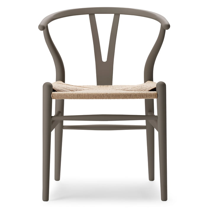 CH24 Wishbone Chair, soft slate / Naturgeflecht von Carl Hansen