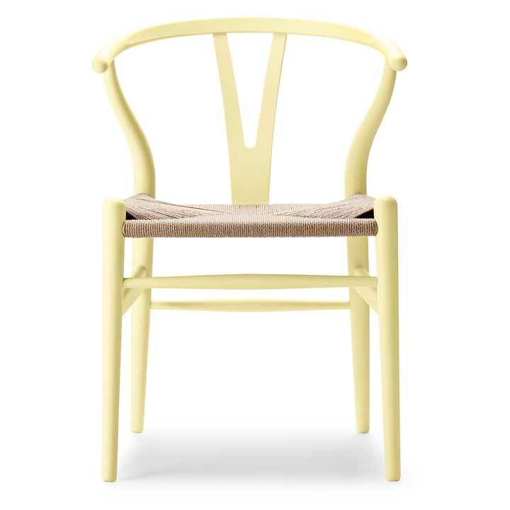 CH24 Wishbone Chair, soft hollyhock / Naturgeflecht von Carl Hansen