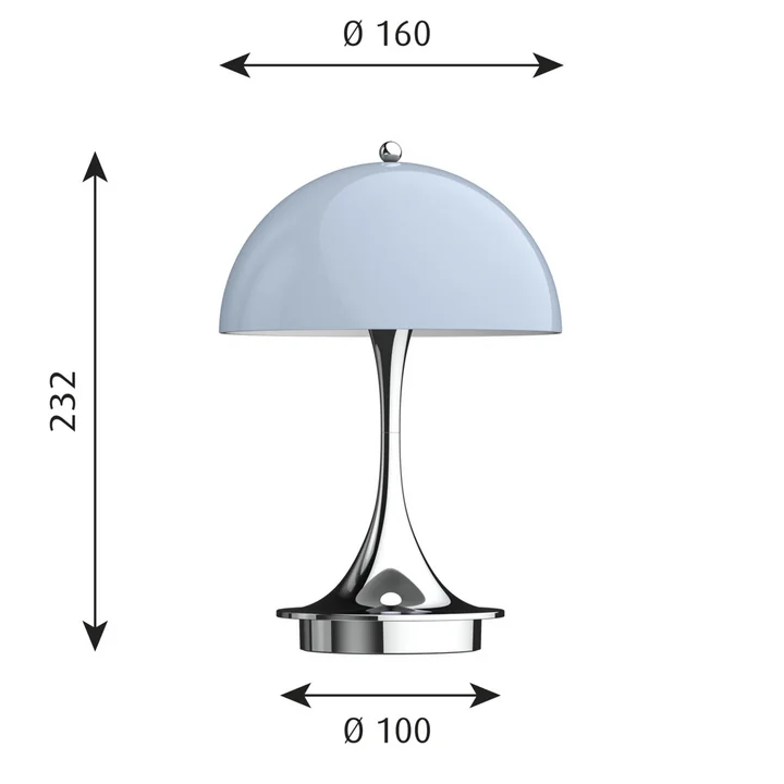 Panthella Portable Akku LED-Tischleuchte von Louis Poulsen