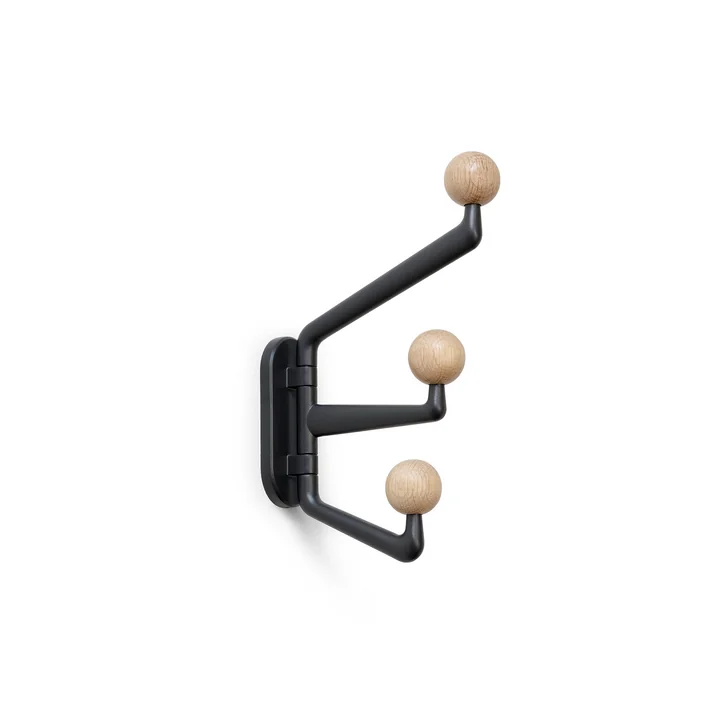 Capture Kleiderhaken SC74, small, graphit / Eiche von &Tradition