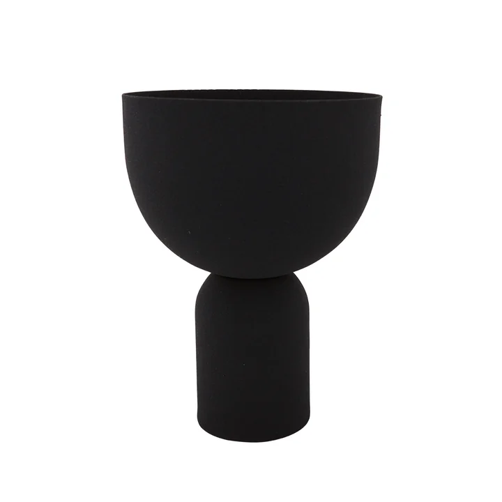 Torus Blumentopf von AYTM in der Farbe schwarz