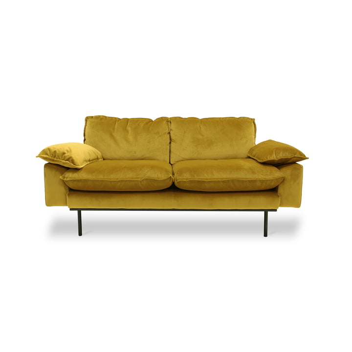 Retro 2-Sitzer Sofa von HKliving in der Farbe oker