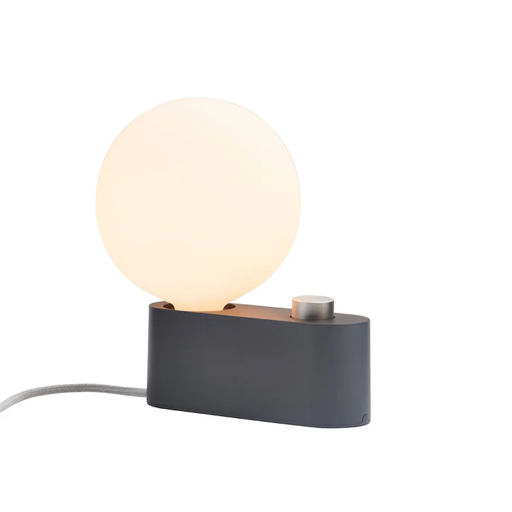 Alumina Tischleuchte, charcoal inklusive Sphere IV LED-Leuchtmittel E27 8W, Ø 15 cm, weiß matt von Tala