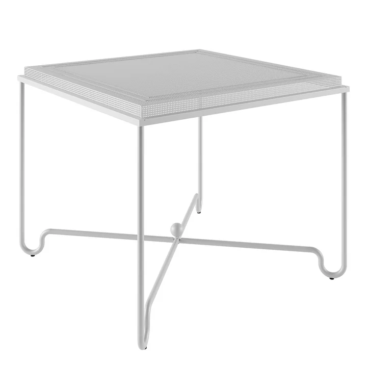 Tropique Outdoor Esstisch, 90 x 90 cm, mattweiß von Gubi