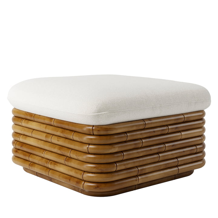 Bohemian 72 Outdoor Ottoman, Dedar (002, Standard) von Gubi